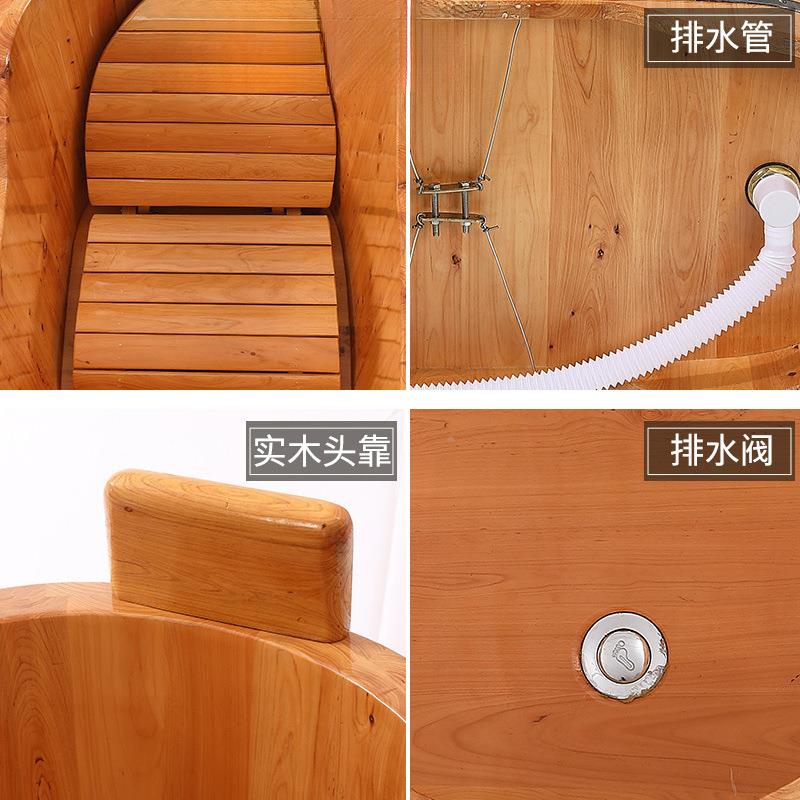 洗澡桶泡澡桶成木桶桶浴浴缸桶KJ165415蒸汽全身家用人老式沐浴院