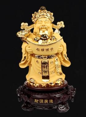 财源广进神像店摆文件财客厅XTT家用玄关木雕装饰艺品工铺办公室