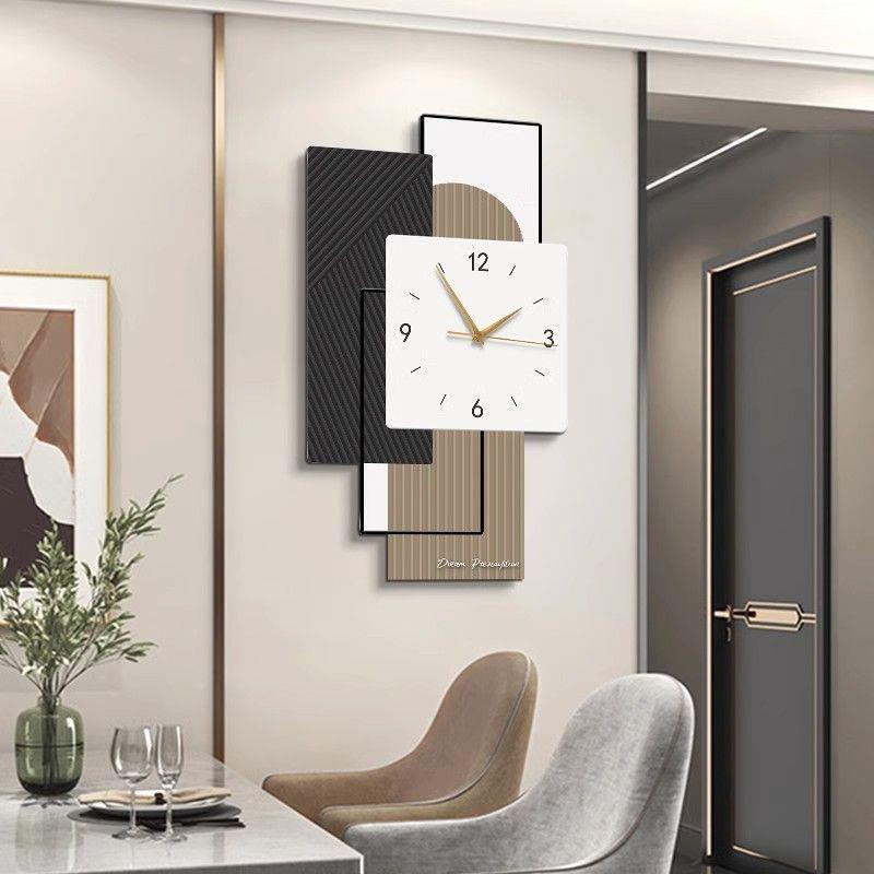 档现代轻客厅表挂墙大气新款竖式挂钟家WPB居高装奢静饰音数字时