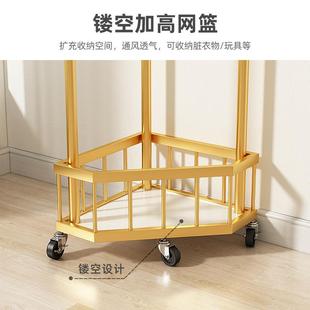 转角架落地卧见详情室衣家用挂衣架内墙轻角衣服挂架奢衣帽架简易