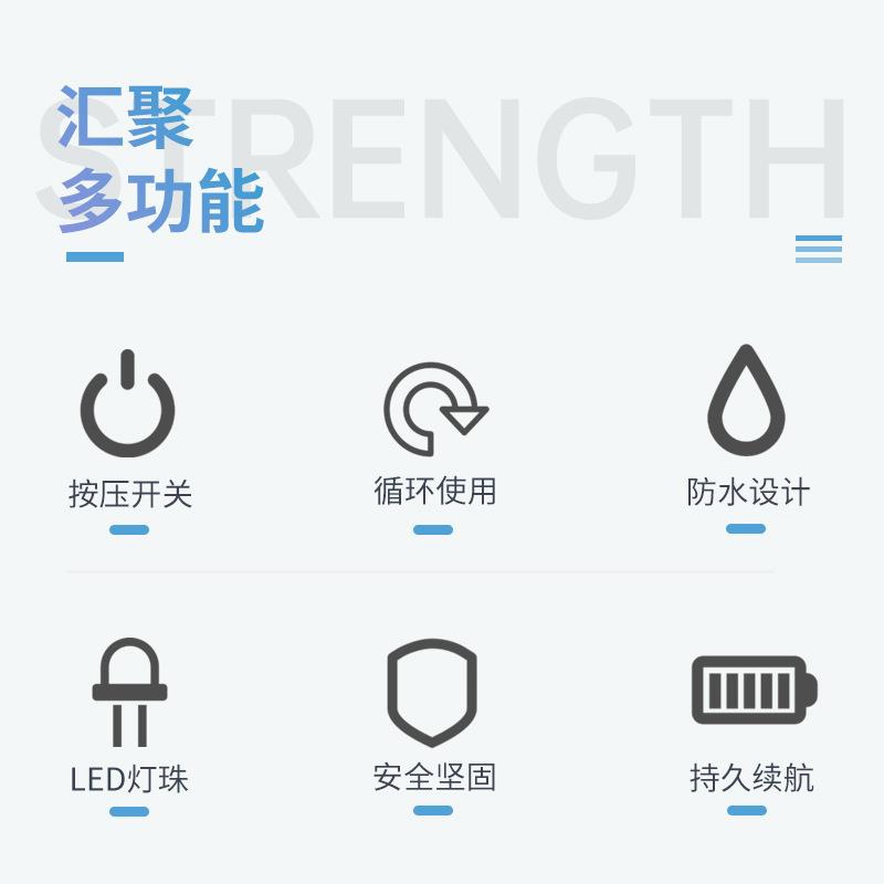 华升黑豹FLH1强光LEWD充电锂电3手电筒远射户外家-用防水巡FFY逻