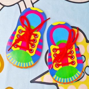 系鞋带教具小班生活区域材料幼儿园纽扣拉链儿童精细动作训练玩具