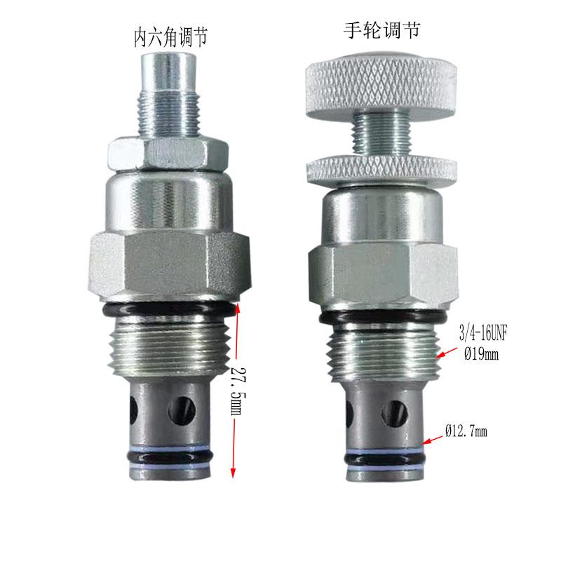 液压节流阀LNV2-08螺纹插装流量调节阀截止阀手动调节速度阀LF08