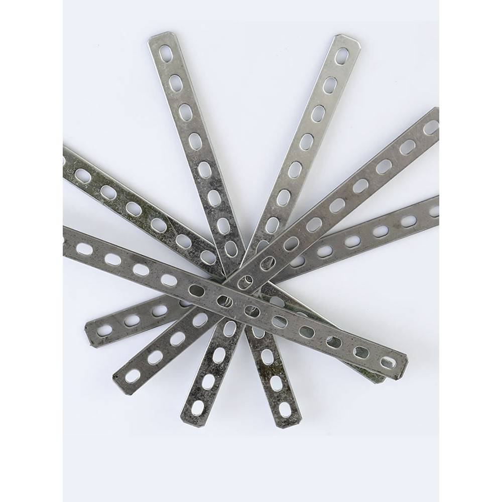 不锈钢铁条直条固定扁条神器加厚款强力带孔改装角片扁片打孔铁片