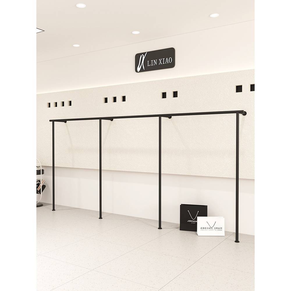 需定制服装店展示架上墙架陈列架铁艺烤漆哑黑色落地架男女装店货