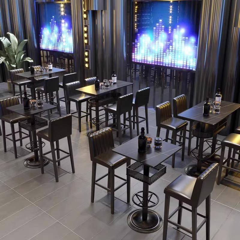 需定制复古工业风清吧音乐夜场小酒馆桌椅组合卡座高脚凳散台高桌