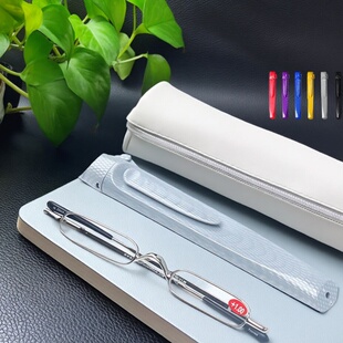 美国进口正品老花镜男女时尚高清超轻袖珍便携笔筒式品牌高档眼镜