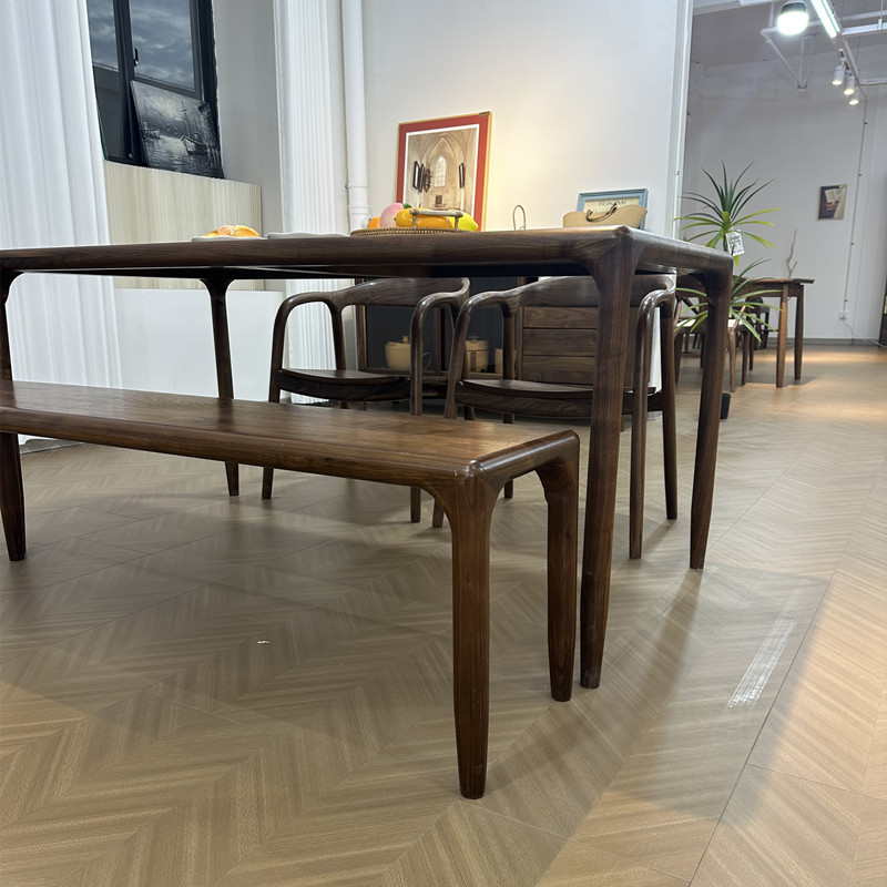 北美黑胡桃木长凳餐桌凳子长板凳实木换鞋凳长条凳餐凳餐椅床尾凳