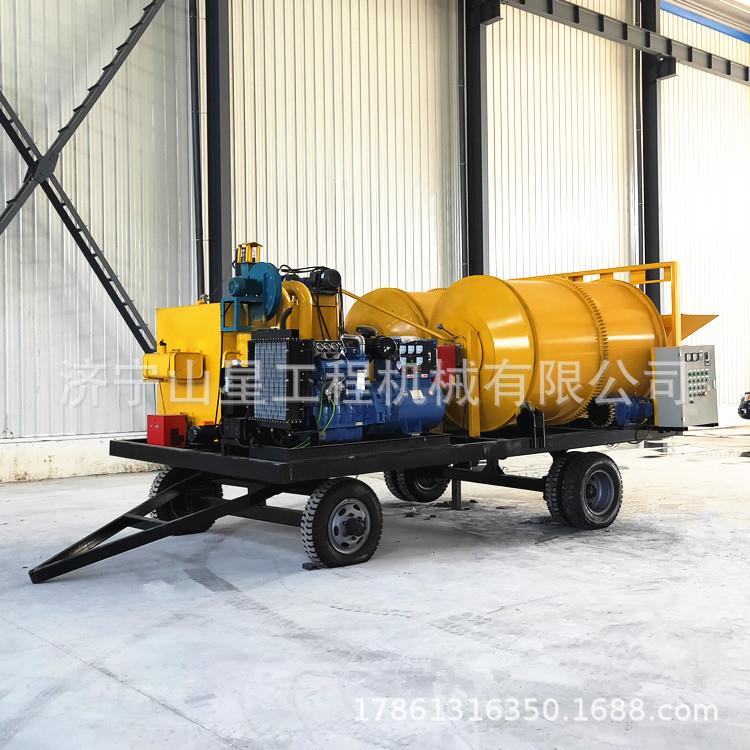 农村庭院小面积摊铺沥青搅拌机 双滚筒4方沥青拌和机 铣刨机设备