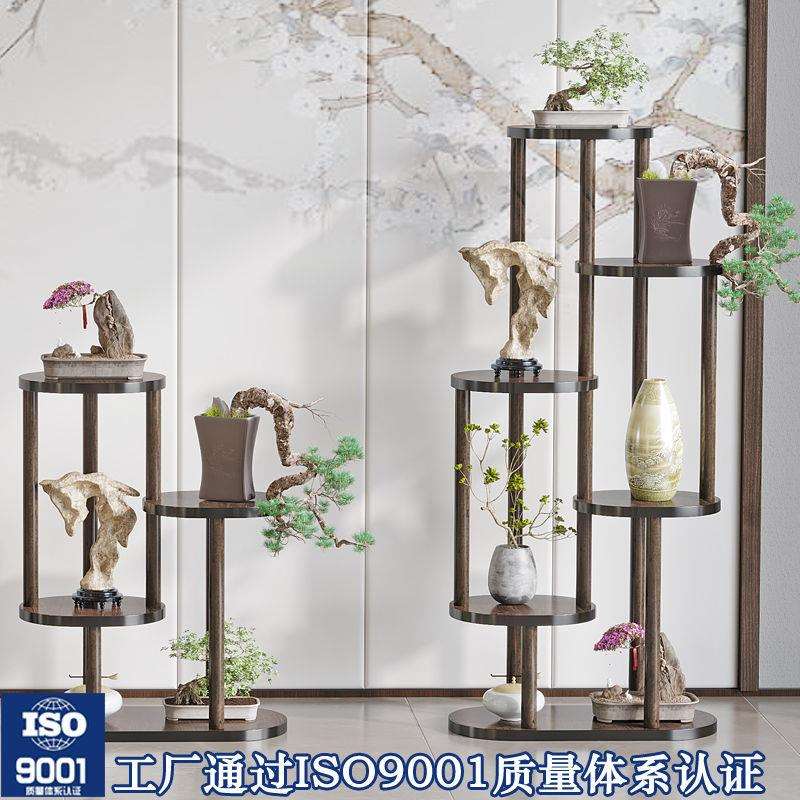 架子摆件博古架实木中式展示架紫砂茶壶多宝阁置物架茶具花盆栽小图片