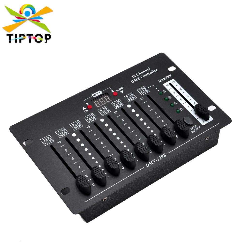 不夜天灯光 32通道迷你小巧舞台灯光控台液晶显示屏带主调光推杆