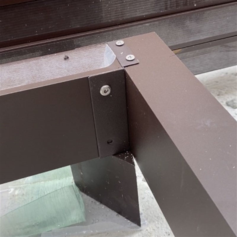 阳光房快装角码铝合金阳光房配件不锈钢P角码方管通用连接件