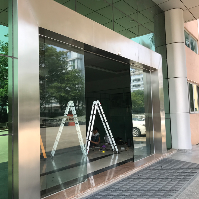 灵感自动门机组整套电机感应平移门电动玻璃门家用自X动推拉门通