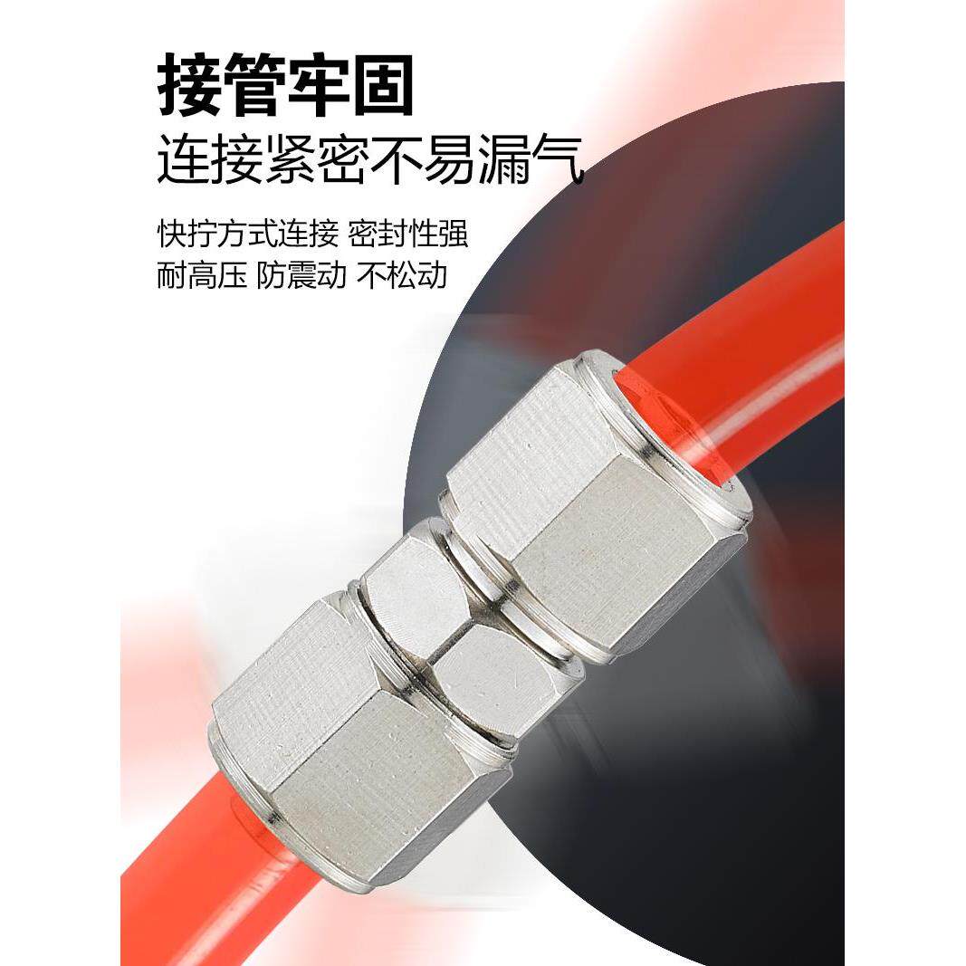 高端黄铜镀镍PU直通二通穿板PM直异径快拧PG快速管接头尼龙管0806