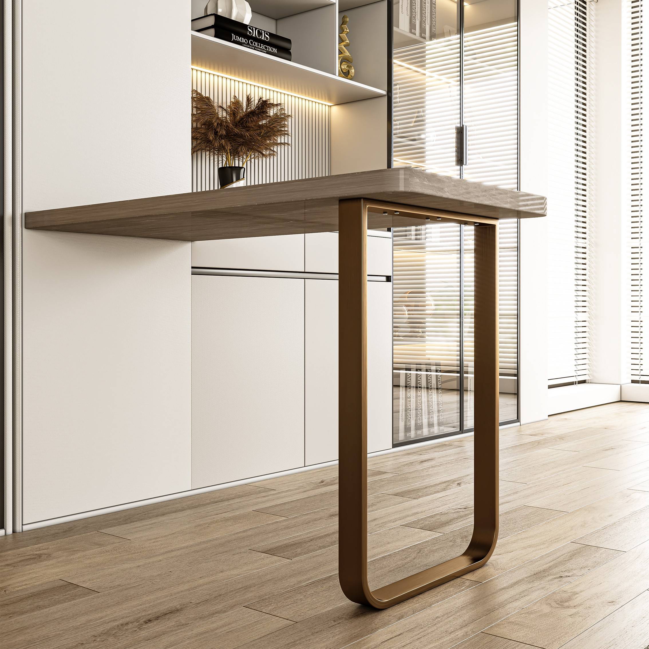 需定制定做圆弧梯形吧台脚单侧桌腿支架办公桌架书桌餐桌脚不锈钢