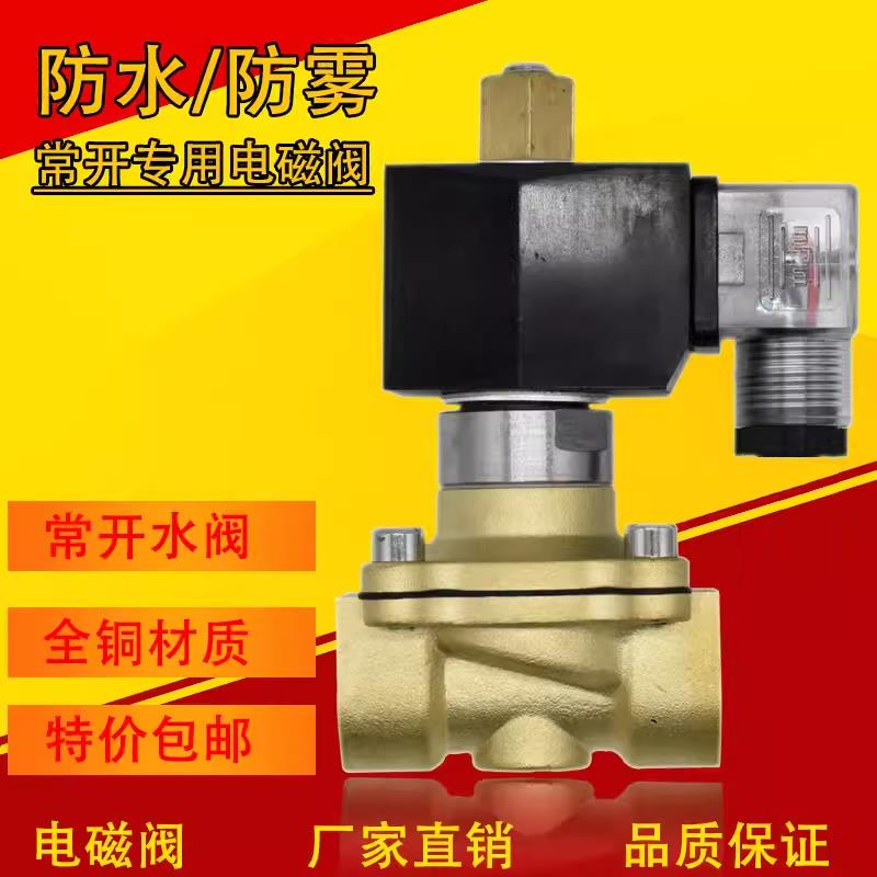 常开电磁阀水阀220V24V12V 2分4分6分1寸1.2寸1寸半2寸水阀气阀铜