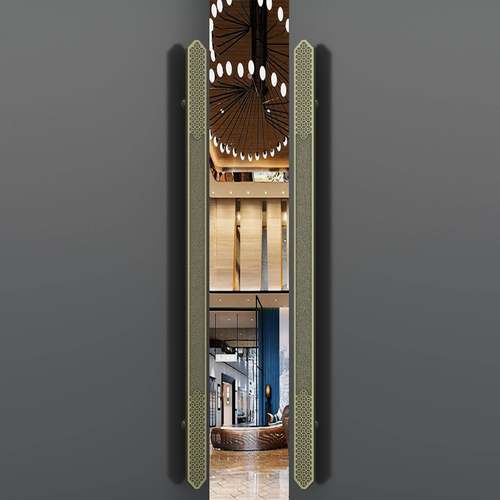 新中式加厚铝板大门拉手玻璃门把手包厢商铺门店双开门扶手可刻字