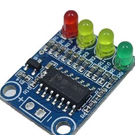 4段电量指示器模块板载4位LED灯分色12V蓄电池电量检测显示板