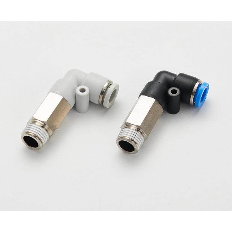 白色快速接头弯头加长PLL4-M5 6-01 8-02 10-03 12-04黑 气动元件
