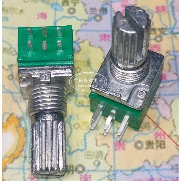 RK097G塑封双联可调电位器/音量调节电阻1k2K5K10K20K50K100K200K
