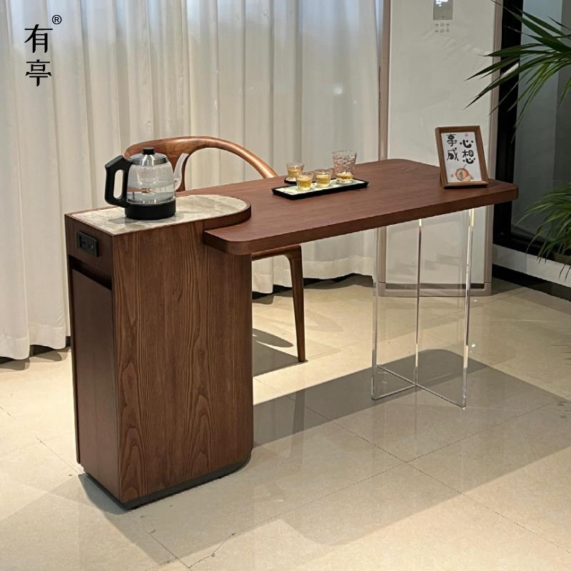 需定制有亭新中式实木茶桌椅组合2024新款小户型茶台烧水茶盘一体