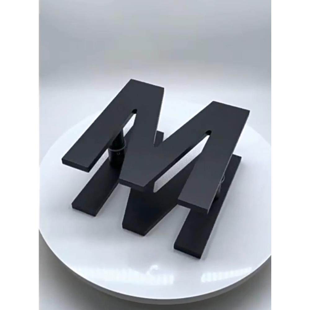 定制M字母LOGO玻璃门门把手对开大门拉手把推拉木门手柄拉把个性