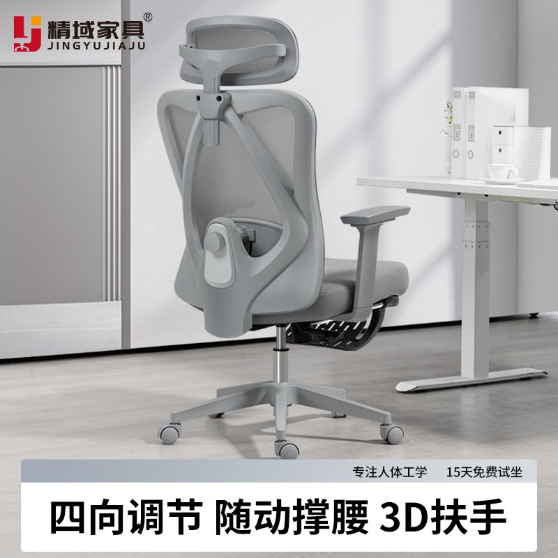 精域人体工学椅书桌椅久坐办公可躺座椅宿舍学习家用舒服电脑椅子