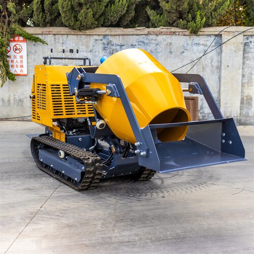 HT750Y水泥混凝土搅拌运输罐 家用自用迷你履带搅拌车 出口法国