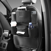 翻毛皮汽车椅背收纳袋挂袋车载椅背置物袋多功能抽纸盒车用纸巾盒