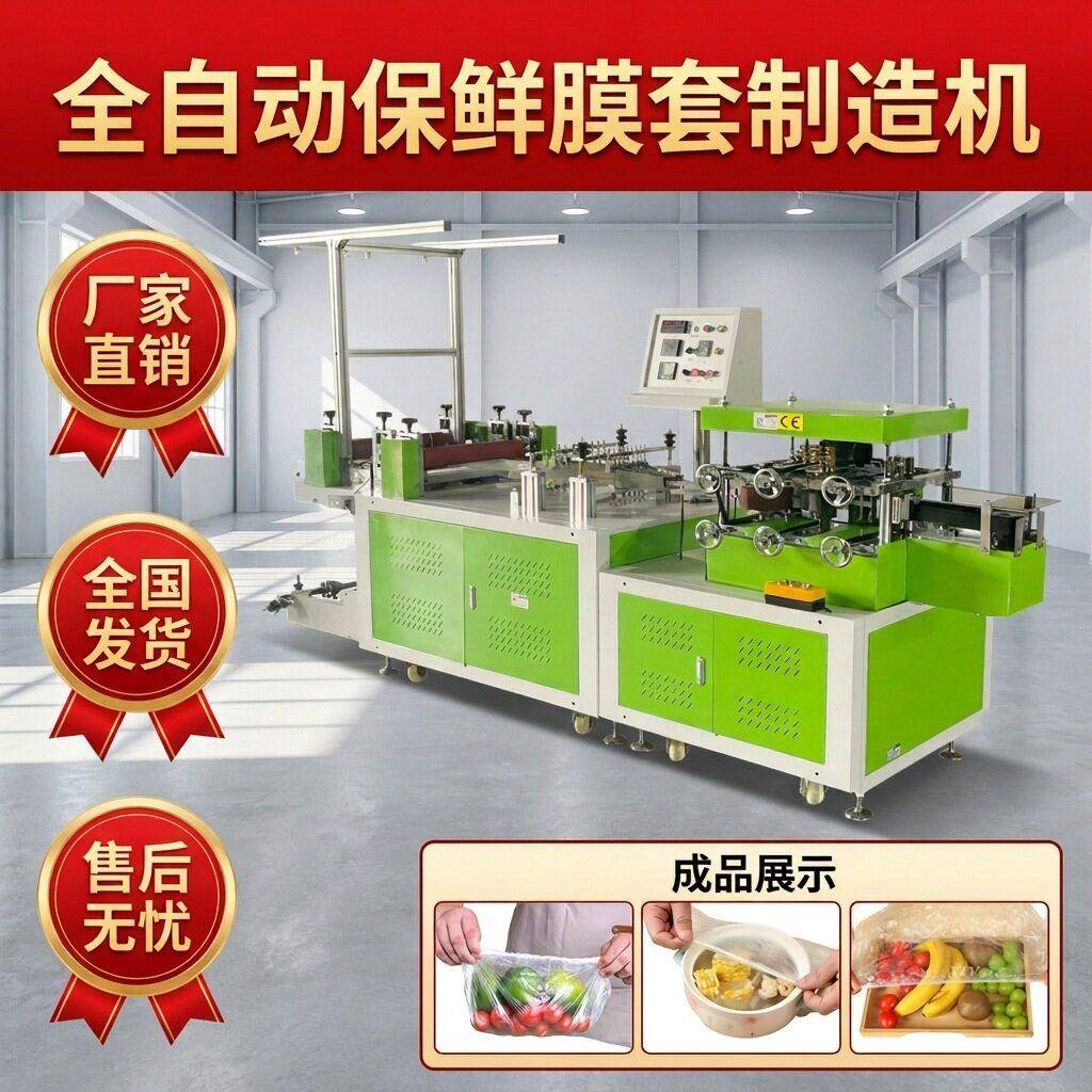 保鲜膜套机源头厂家全自动一次性PE成型机现货包安装