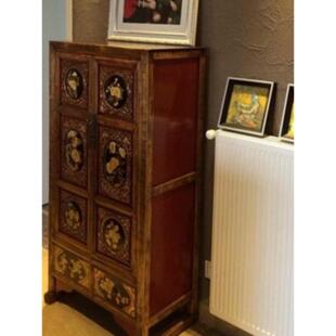 【大宅门出品】书柜储物柜立式新中式实木家具田园雕花楼梯下收纳