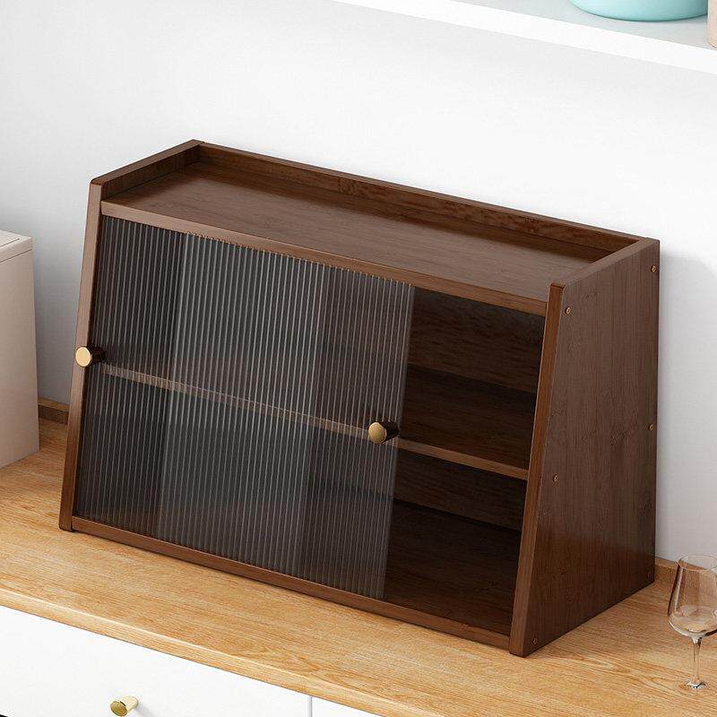 桌面水杯子茶具茶叶架办公室台面厨房餐桌置物架收纳柜子收纳柜