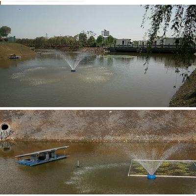 太阳能喷泉曝气机智能型太阳能增氧机选江苏绿博斯环保工厂