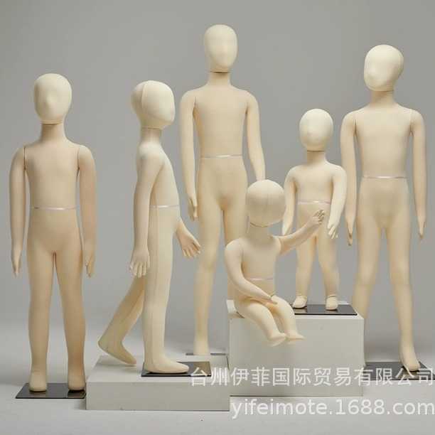 婴儿童模特展示架立体裁剪人台全身软体童模服装店橱窗小孩子道具
