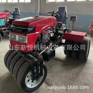 加宽型麦田镇压机 35马力柴油小麦压地机 家用自走式麦子田地压实
