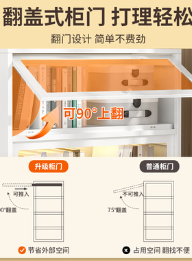 波丽美书柜家用带玻璃门钢质防尘落地置物架儿童书房书架收纳柜
