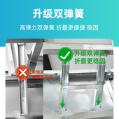 不锈钢折叠桌家用吃饭桌餐桌可携式 户外摆摊商用夜市烧烤长方形桌