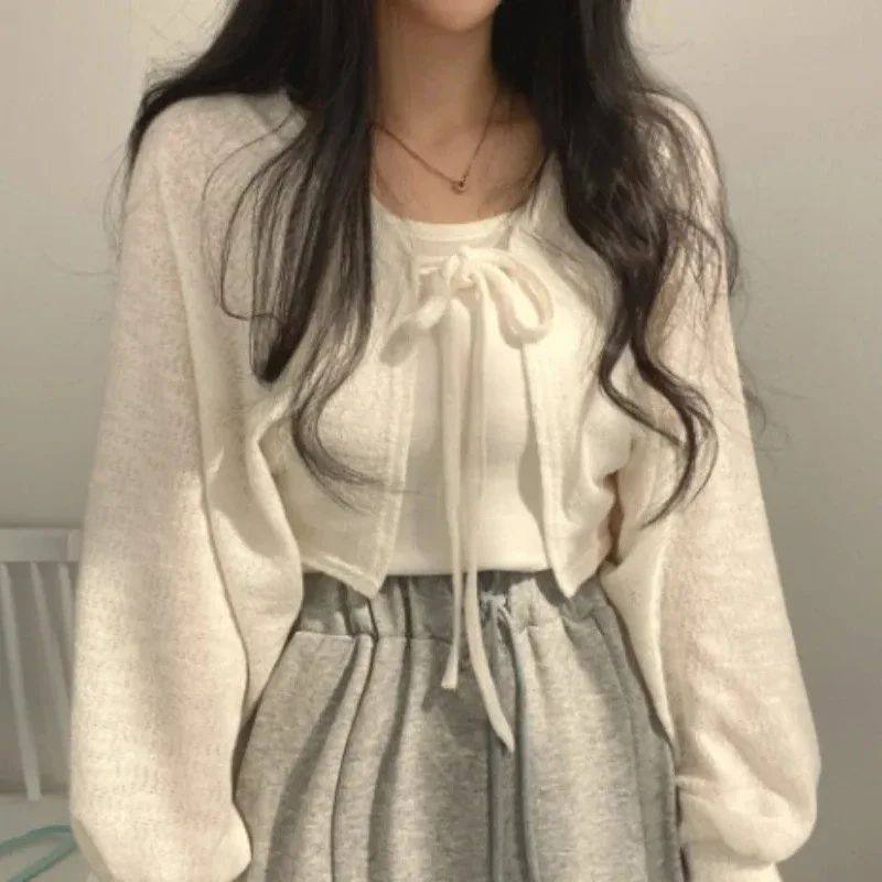 Thin White Cardigan: Lace-up Sunscreen Knitwear - Buy from Taobao, China | Shopme Agent