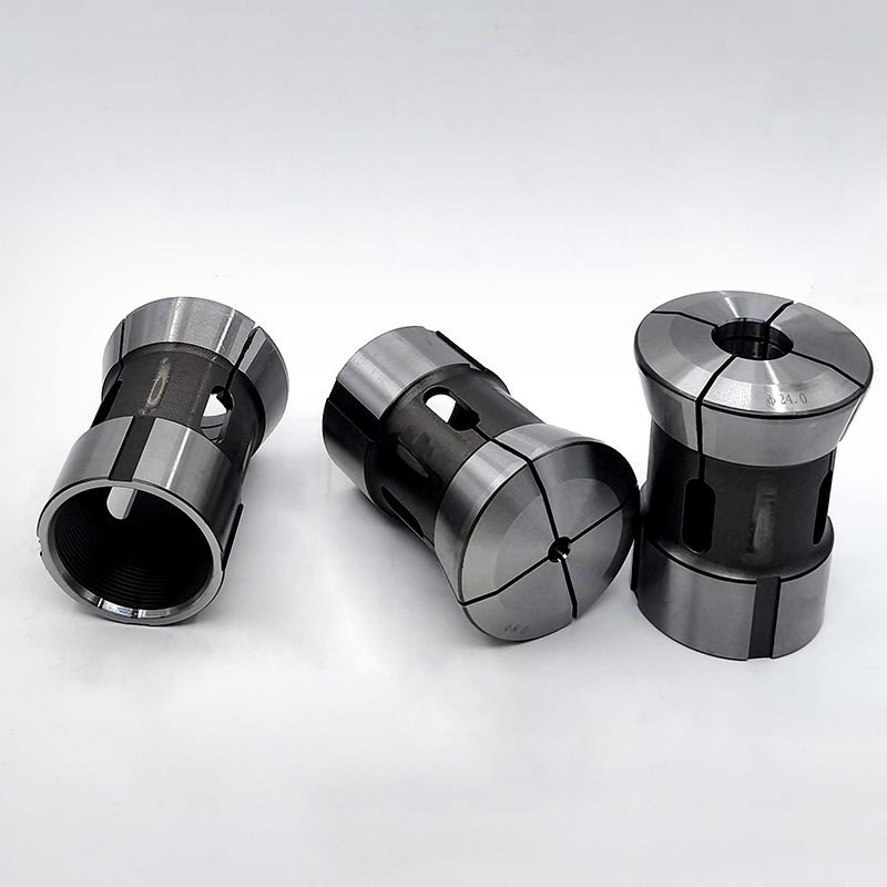 52机圆孔M60*2牙夹头弹簧钢车床型后拉式弹性筒夹