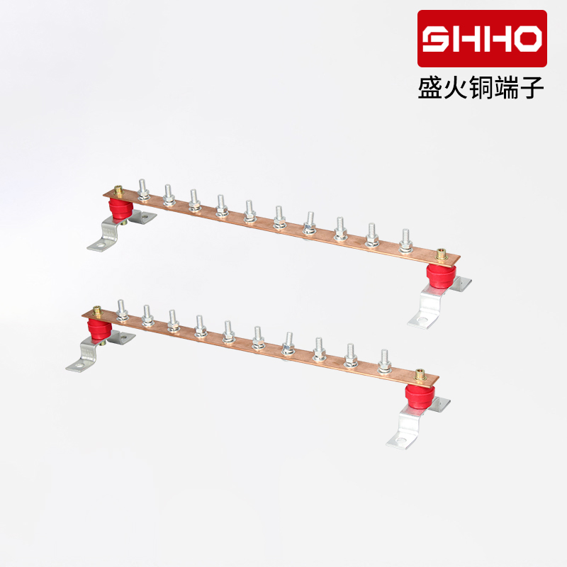 紫铜机柜接地铜排等电位端子板机房镀锡铜排防雷接地铜排3*30*500