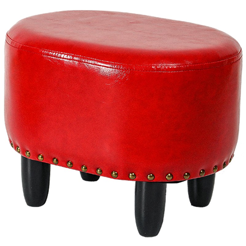 欧式小凳子茶几凳家用客厅换鞋矮凳皮凳沙发凳美式小皮凳墩子板凳