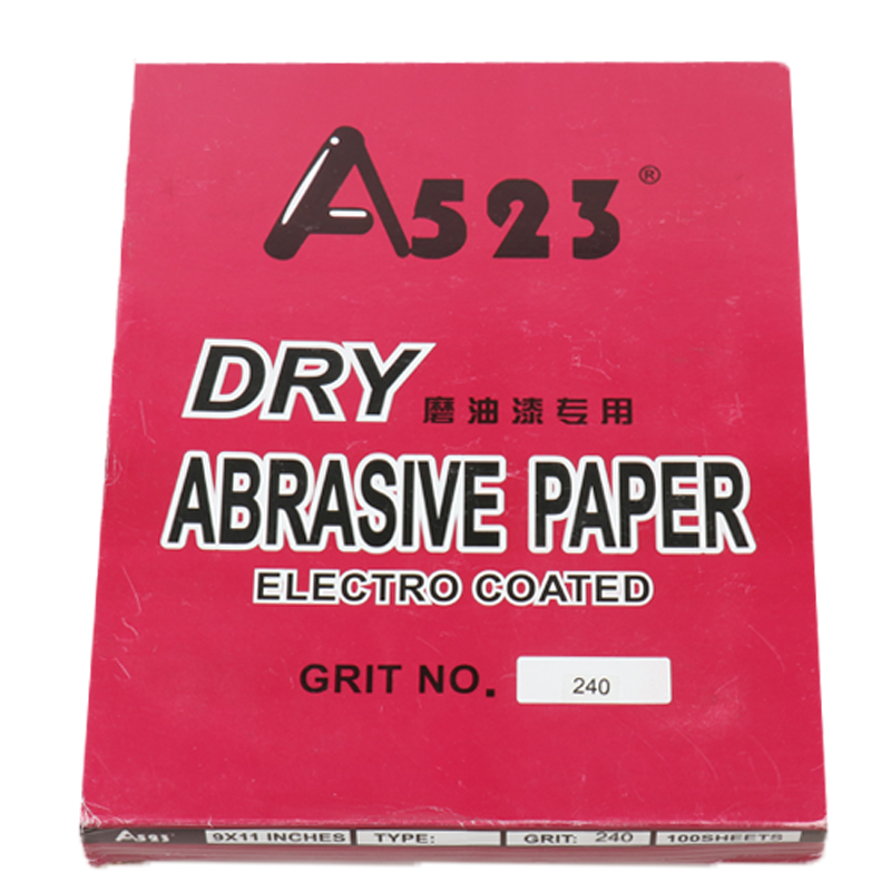 A523油漆打磨抛光手用沙皮纸干磨家具木工木器墙面金属毛刺方砂纸