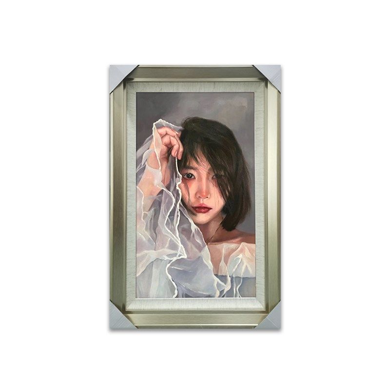 爱画画的子衿人物画像定制真人照片手绘油画板绘肖像画艺术画像