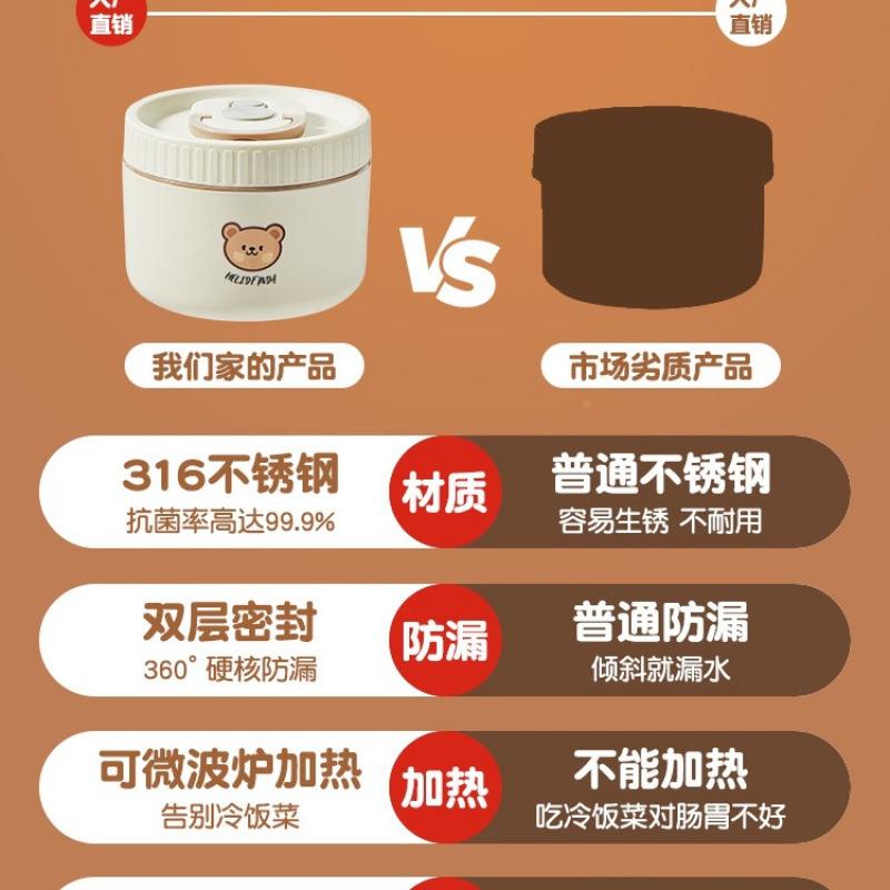 24族小时超保温饭盒316不钢桶上班可充插电锈加aYQNW4Yh热便当长