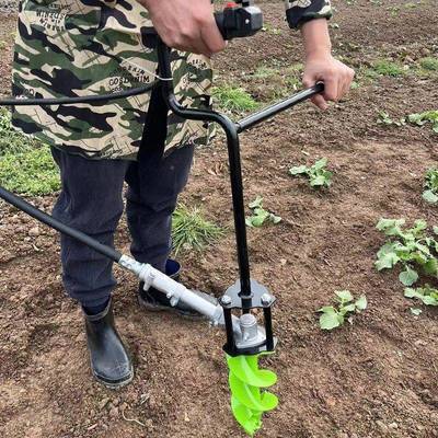背负割草机烟垦草植机塘机开机打洞打窝挖打穴机烟种钻PJA种烟打