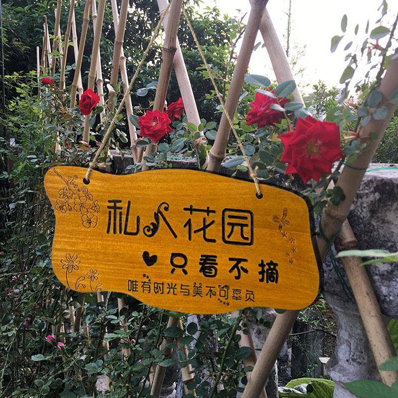 台莲美丽庭天院树木花华草识牌提示牌植物标牌花园装饰牌刻字ltao
