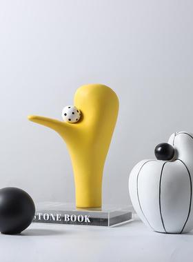 现代北欧轻奢树脂生命之树手势摆件家居样板间酒店会所民宿装饰品