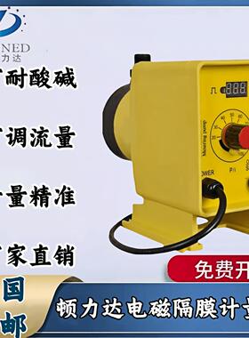 顿力达电磁隔膜计量泵耐酸碱流量可调加药系统污水加药泵PPVC材质
