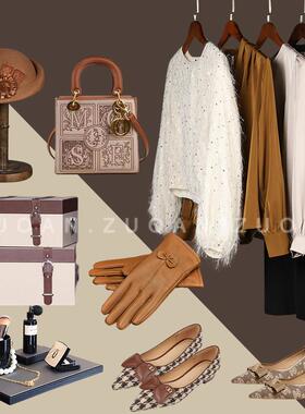 样板房衣帽间装饰品摆件轻奢复古风家居软装摆件陈列衣柜软装配饰