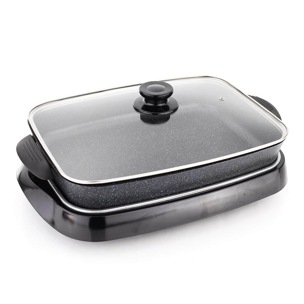 烤鱼电火锅一体锅家用矩形多功能电不粘锅大容量电煮锅分体式电煮